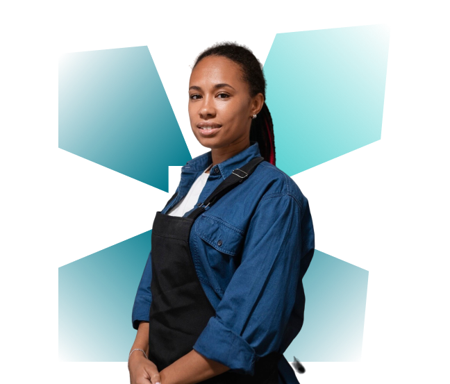 Student working in trade school